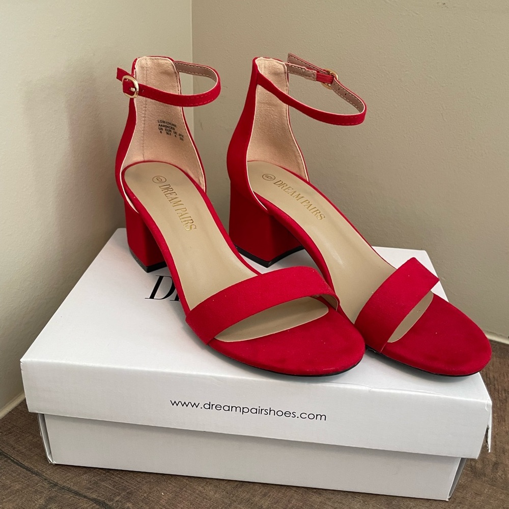 Red Size 6 DreamParis 2 Inch Heels